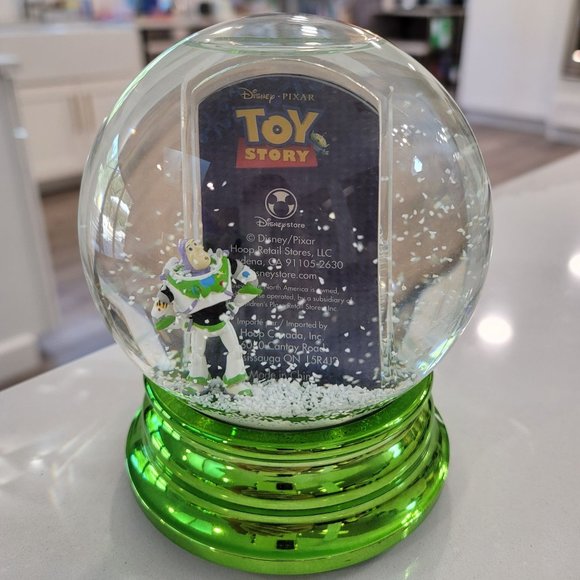 Disney NWT Toy story Buzz Lightyear photo snow globe metallic green outer space - Picture 12 of 14